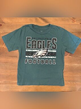 NFL Kids Youth Philadelphia Eagles Teal Tee (Small, Size 4, S-CH-P 4)